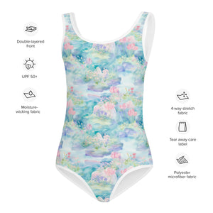 Water Liliy- Print Kids Swimsuit