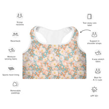 Load image into Gallery viewer, Orange Blossom- Padded Sports Bra