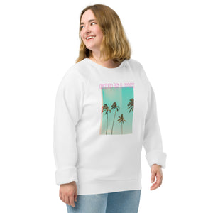 God is Love- Unisex organic raglan sweatshirt
