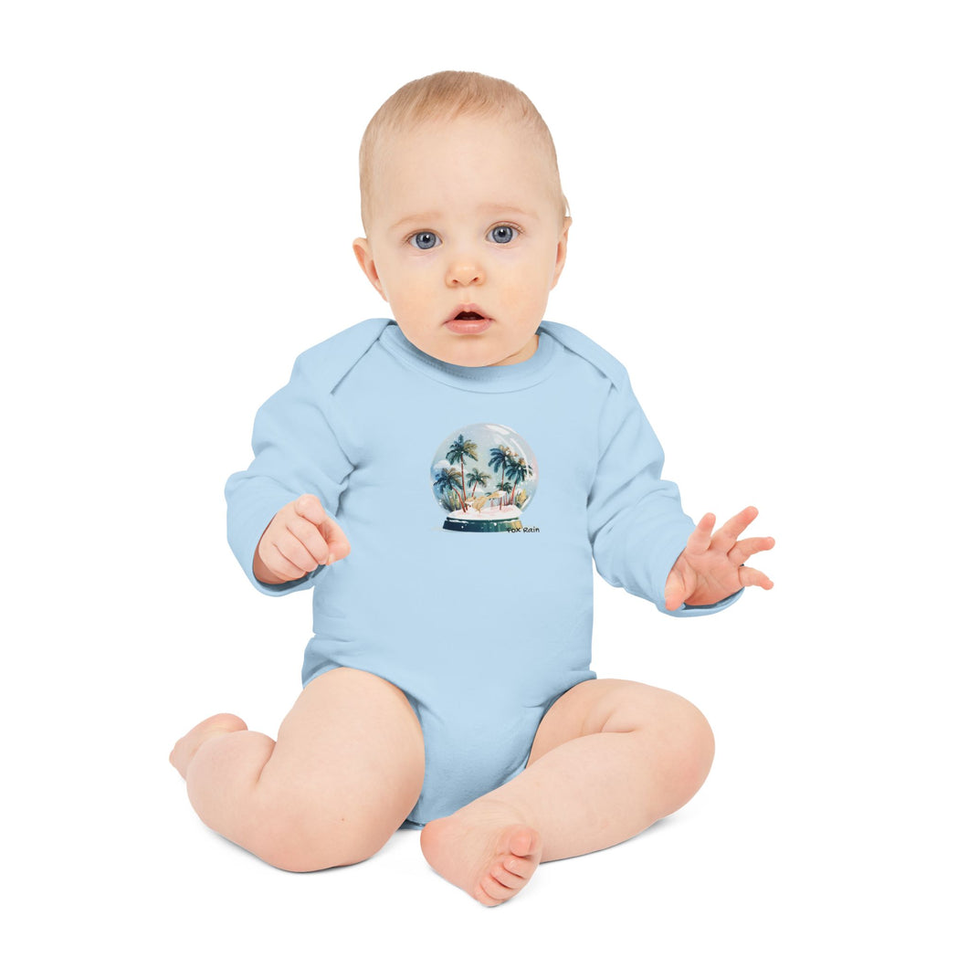 Chungi Snow Globe- Baby LS Organic Bodysuit