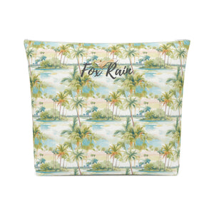 Palm Tree Breeze Cotton Zipper Bag