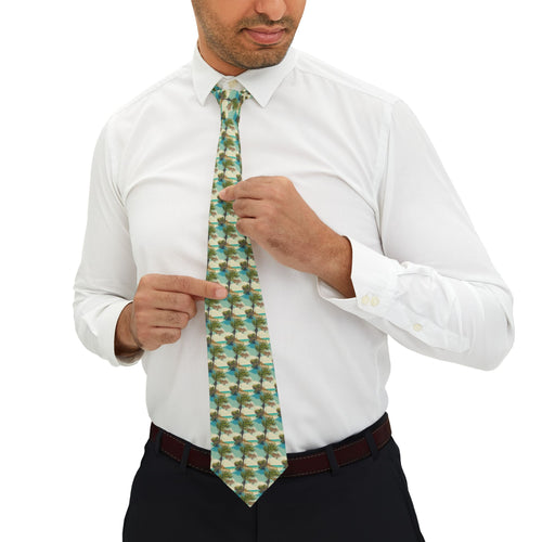 Sabal Beach Approach Printed Necktie