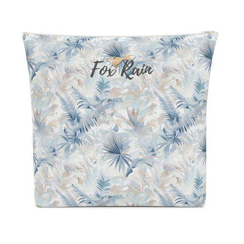 Neutral Toile Tropic Cotton Zipper Bag