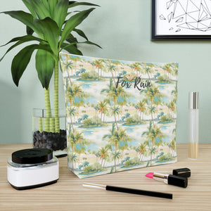 Palm Tree Breeze Cotton Zipper Bag