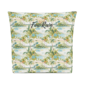 Palm Tree Breeze Cotton Zipper Bag