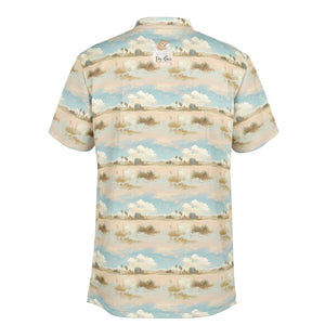 Pastel Ecosystem- Men's Blade Collar Polo Shirt