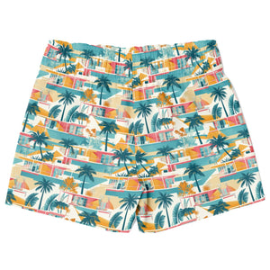 Tropical Mid Mod House- Kids Swim Trunks