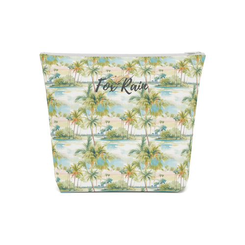 Palm Tree Breeze Cotton Zipper Bag