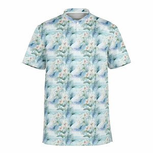 Floral Tropics- Blade Collar Polo Shirt