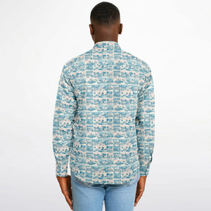 Tropic Cube- Men's LS Button Down Shirt