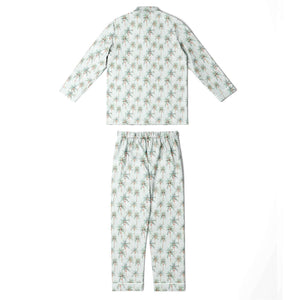 Men's Satin Pajamas - AOP