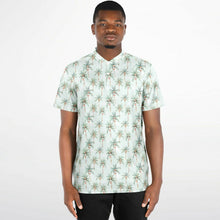 Load image into Gallery viewer, Festive Palms- Mens Blade Collar Polo Shirt