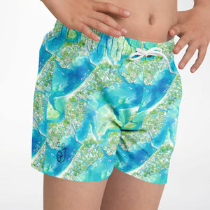 Kids Swim Trunks - Azul Adventure