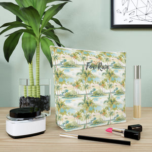 Palm Tree Breeze Cotton Zipper Bag