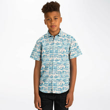 Load image into Gallery viewer, Tropic Cube- Kids Button Down Shirt