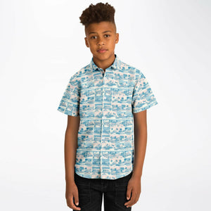 Tropic Cube- Kids Button Down Shirt