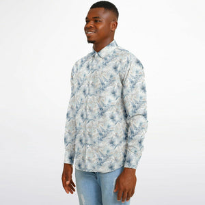 Neutral Tropic Toile- Men's LS Button Down Shirt