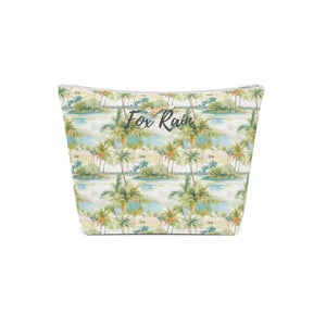 Palm Tree Breeze Cotton Zipper Bag