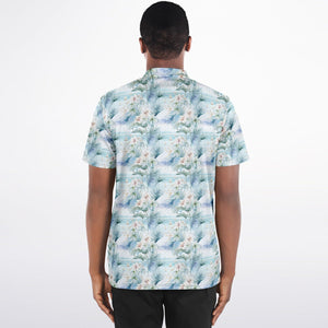 Floral Tropics- Blade Collar Polo Shirt