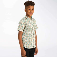 Load image into Gallery viewer, Chungi and Ferns- Kids Short Sleeve Button Down Shirt