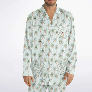 Men's Satin Pajamas - AOP