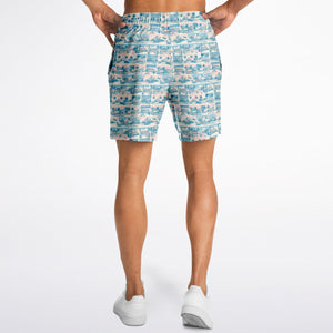 Tropic Cube- Men's Athletic Shorts