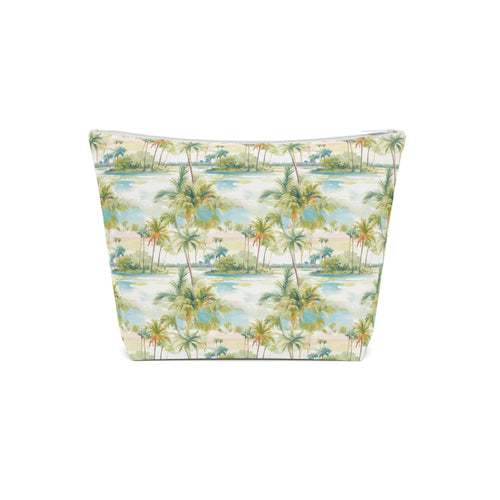 Palm Tree Breeze Cotton Zipper Bag