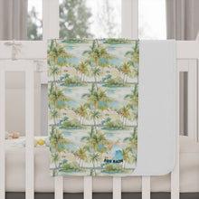 Load image into Gallery viewer, Palm Tree Breeze- Toddler Blanket