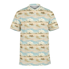 Load image into Gallery viewer, Pastel Ecosystem- Men&#39;s Blade Collar Polo Shirt