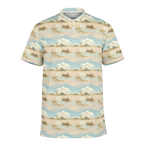 Pastel Ecosystem- Men's Blade Collar Polo Shirt