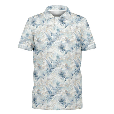 Neutral Tropic Toile- Youth Polo Shirt