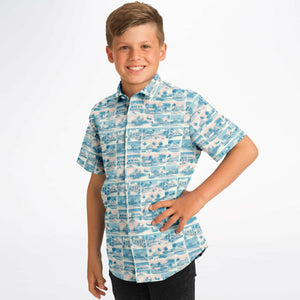 Tropic Cube- Kids Button Down Shirt