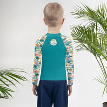 Load image into Gallery viewer, Tropical Mid Mod House- Unisex Kids Rash Guard