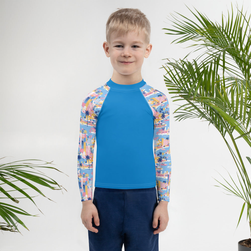 Miami Skyline- Unisex Kids Rash Guard