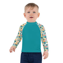 Load image into Gallery viewer, Tropical Mid Mod House- Unisex Kids Rash Guard