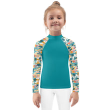 Load image into Gallery viewer, Tropical Mid Mod House- Unisex Kids Rash Guard