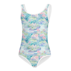 Water Liliy- Print Kids Swimsuit