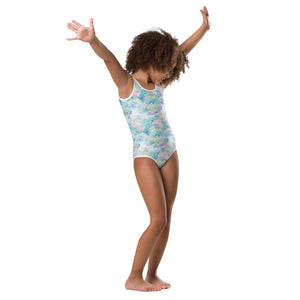 Water Liliy- Print Kids Swimsuit