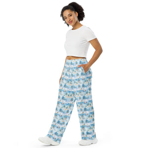 Tropical Sojourn -unisex adult wide leg lounge pants