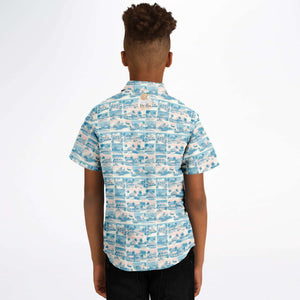 Tropic Cube- Kids Button Down Shirt