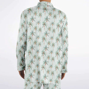 Men's Satin Pajamas - AOP