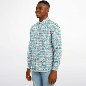 Tropic Cube- Men's LS Button Down Shirt