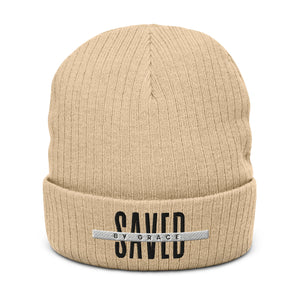 Saved by Grace- Ribbed knit beanie