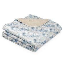 Load image into Gallery viewer, Neutral Toile Tropic Sherpa blanket