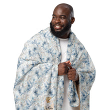 Load image into Gallery viewer, Neutral Toile Tropic Sherpa blanket