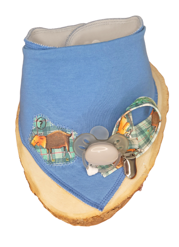 Bib and Pacifier Clip Gift Set - Reese the Moose