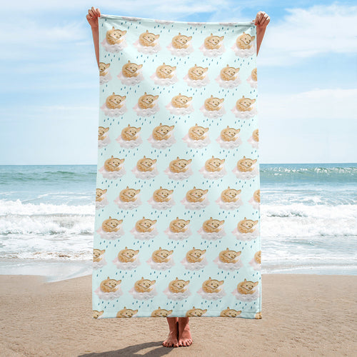 Sun Shower Fox- Printed Towel