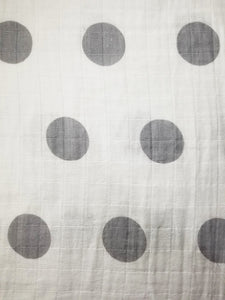 Lightweight Baby Blanket- 2 Pack with Travel Bag- Gray Polka Dot and Arrow Print